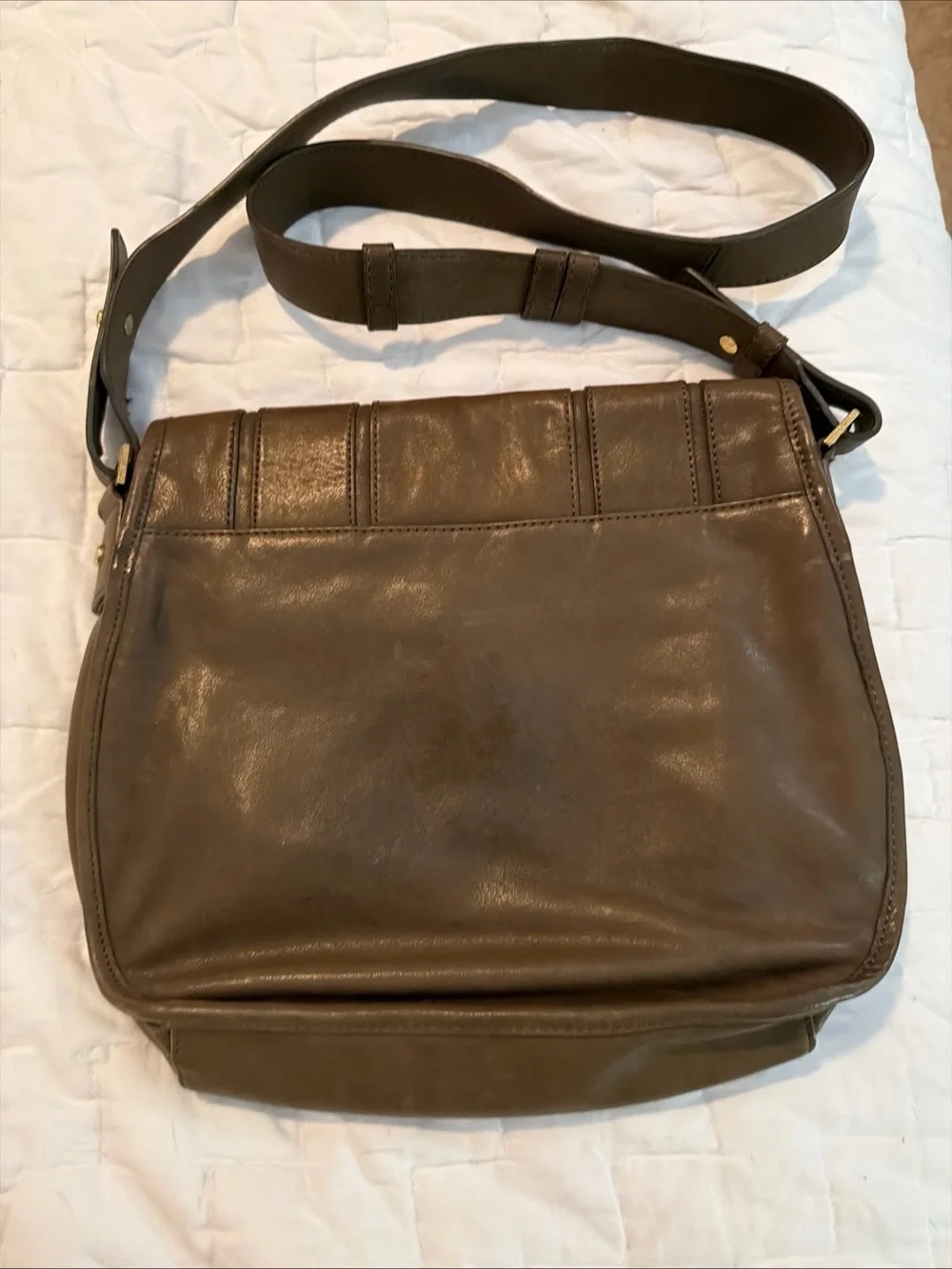 Tory Burch Leather Studded Crossbody Flap Adjustable Bag